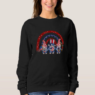 Sudadera 4 De Julio Gnome Rainbow America Bandera Infiere
