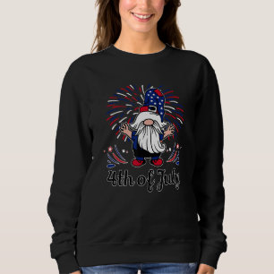 Sudadera 4 De Julio Gnomes Con Bandera Estadounidense Y Pat