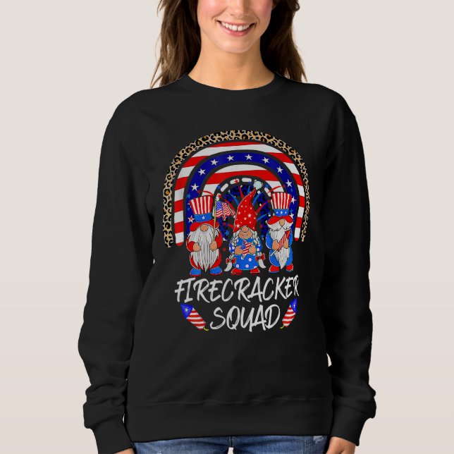 Sudadera 4 De Julio Gnomes Encendiendo Fuegos Artificiales (Anverso)