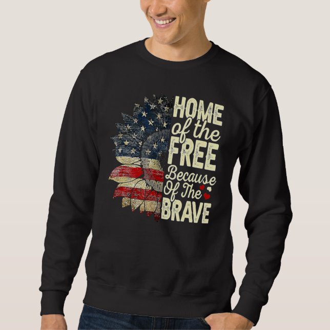 Sudadera 4 De Julio Hogar De Girasol De Los Libres A Causa  (Anverso)
