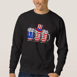 Sudadera 4 De Julio La Bandera Estadounidense De Cerveza Mu