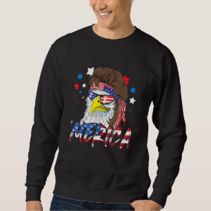 Sudadera 4 De Julio Merica Eagle Mullet Bandera Estadounide