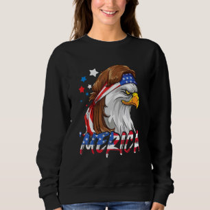 Sudadera 4 De Julio Merica Eagle Mullet Bandera Estadounide