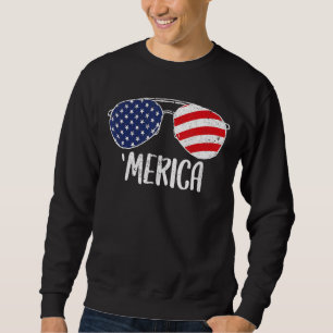 Sudadera 4 De Julio Merica Gafas De Sol Hombres Mujeres Niñ