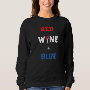Sudadera 4 de julio Mujeres Patrióticas Vino Gráfico