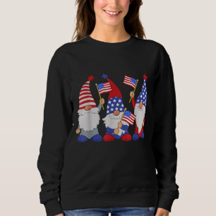 Sudadera 4 De Julio Patriotic Gnomes Funny Estadounidense