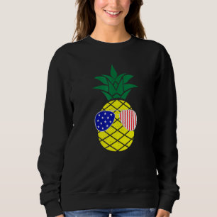 Sudadera 4 De Julio Pineapple Hawai Bandera Estadounidense