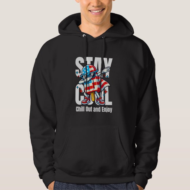 Sudadera 4 De Julio Popsicle Dabbing Patriótico Estadounide (Anverso)