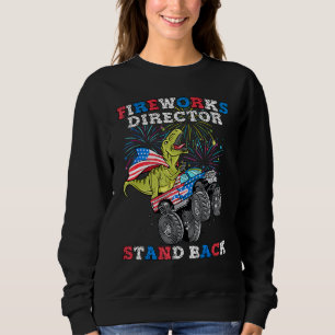Sudadera 4 De Julio T Rex Monster Truck Fireworks Director
