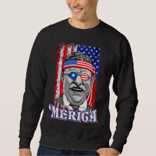 Sudadera 4 De Julio Theodore Roosevelt Merica Patriótica Ee