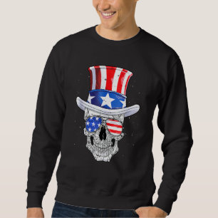 Sudadera 4 de julio Tío Sam Hombres Bandera Estadounidense