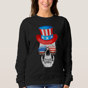 Sudadera 4 de julio Tío Sam Hombres Bandera Estadounidense