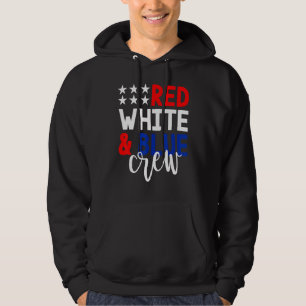 Sudadera 4 De Julio: Tripulación Azul Blanco Rojo