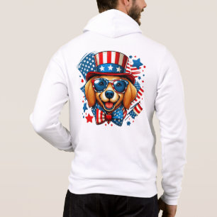 Sudadera 4 de julio USA Patriótico Perro Día de la Independ
