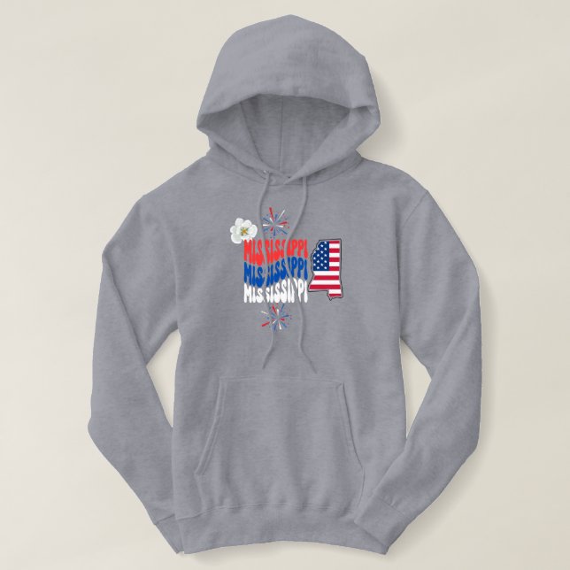 Sudadera 4 de julio/verano/Mississippi (Diseño del anverso)