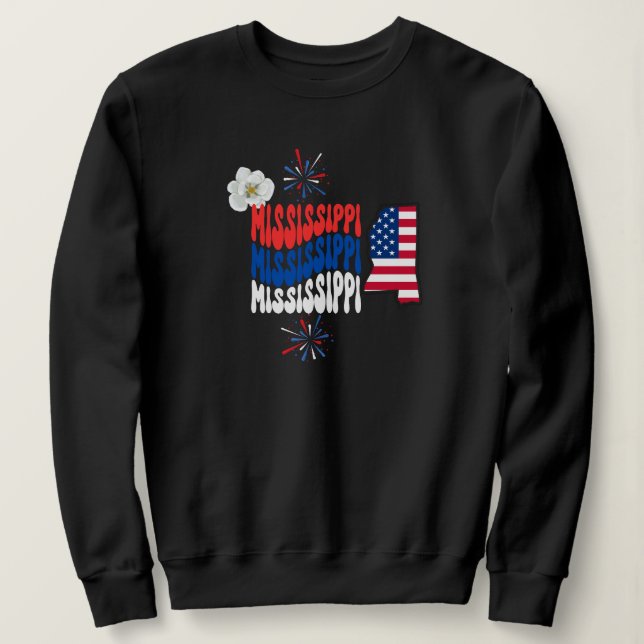 Sudadera 4 de julio/verano/Mississippi (Anverso del diseño)