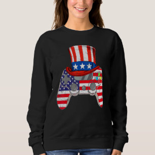 Sudadera 4 De Julio Videojuego Bandera Americana Tío Sam Ga