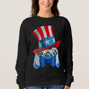 Sudadera 4 De Julio Videojuego Bandera Ee.Uu. Jugar Niños M