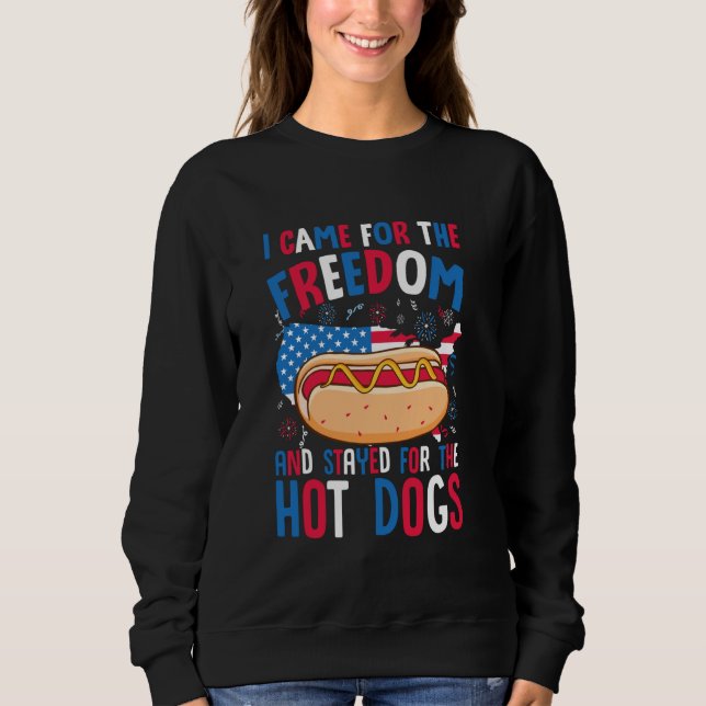 Sudadera 4 De Julio Vine Por Freedom USA Funny Ameri (Anverso)