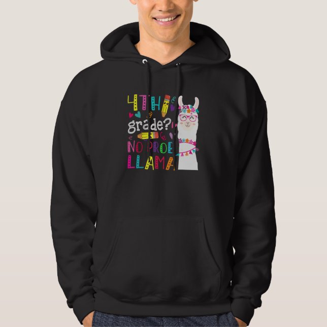 Sudadera 4° grado No Prob Llama Estudiante Primer Día (Anverso)
