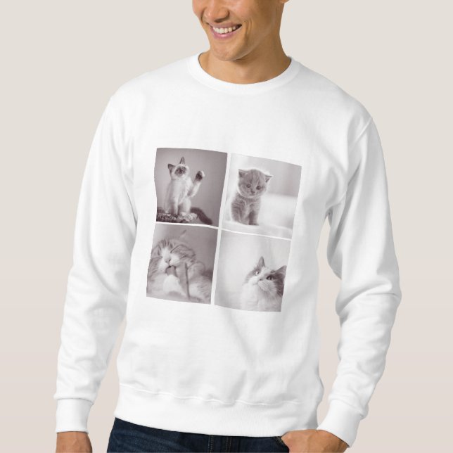 Sudadera 4 lindos gatos para los amantes de los gatos (Anverso)