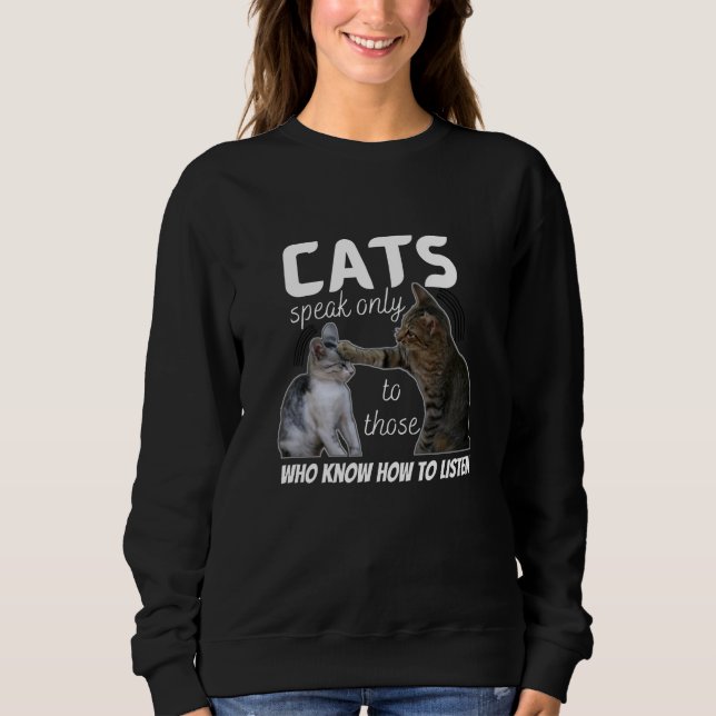 Sudadera 4 lindos gatos para los amantes de los gatos (Anverso)