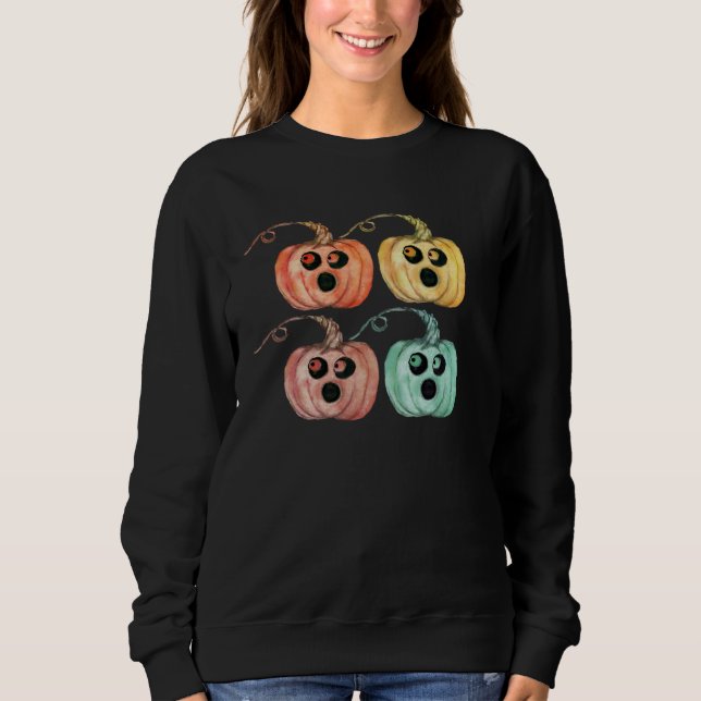 Sudadera 4 Little Pumpkins ~ Halloween Jack o Lanterns (Anverso)