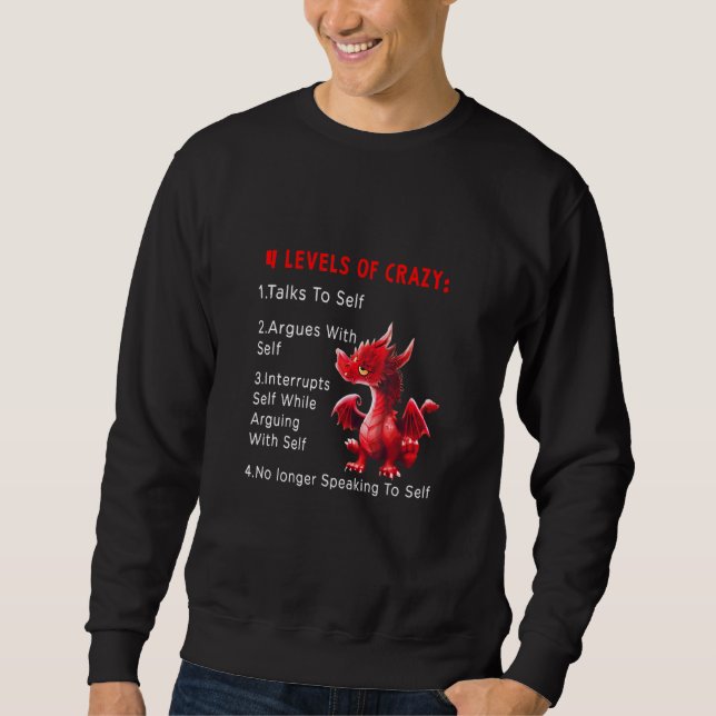 Sudadera 4 Niveles De Crazy Talk To Selfs Discuten Con Self (Anverso)