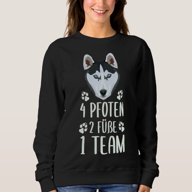 Sudadera 4 patillas 2 pies 1 equipo Husky (Anverso)