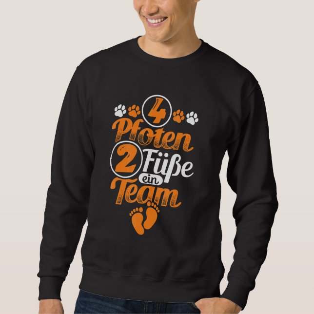 Sudadera 4 Paws A 2 Pies Un Equipo Porteador De Perro Motif (Anverso)
