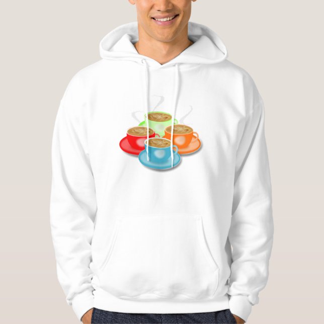 Sudadera 4 tazas de café de Hoodie (Anverso)
