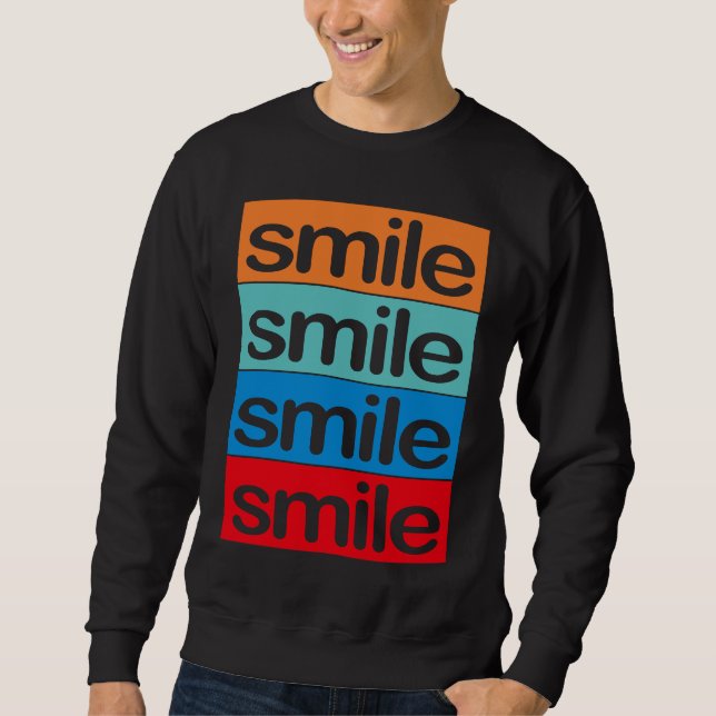 Sudadera 4 x smile Colourful, beautiful, positive  saying (Anverso)