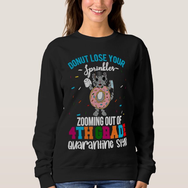 Sudadera 4th Grade Graduation Quarantine Donut Kitty Meme G (Anverso)