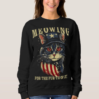 Sudadera 4th July Cat Lover, Meowing For The Fur-th Of July