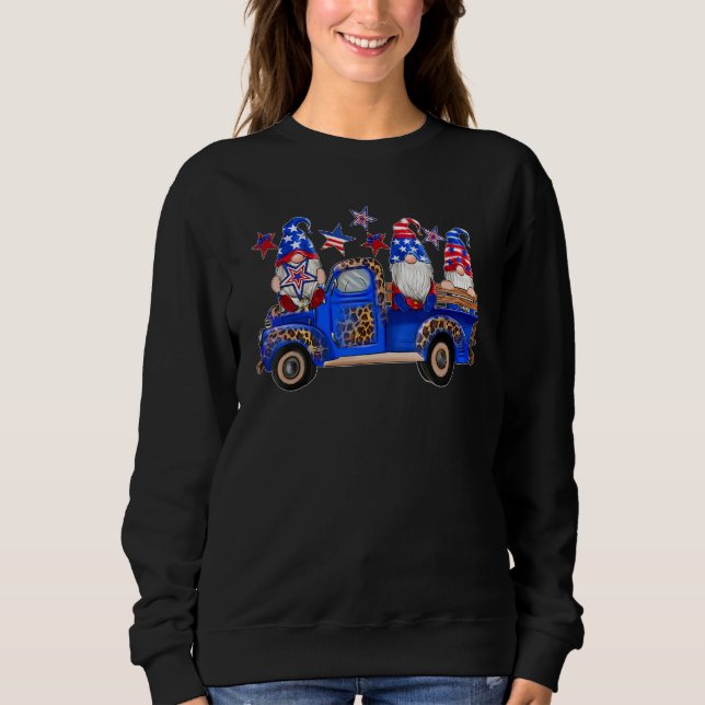 Sudadera 4th Of July 2023 Patriotic Gnomes Funny American U (Anverso)