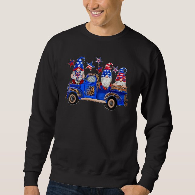 Sudadera 4th Of July 2023 Patriotic Gnomes Funny American U (Anverso)