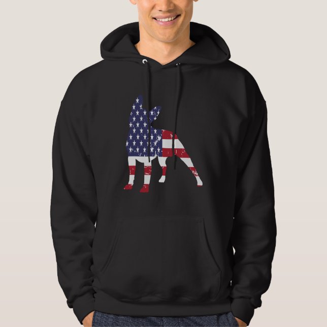 Sudadera 4th Of July Boston Terrier  Dog  Baseball ¾ Sleeve (Anverso)