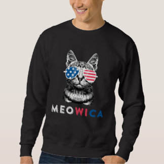 Sudadera 4th Of July Cat Meowica Merica Kitty Patriotic Cat