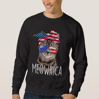 Sudadera 4th Of July Day Of Independence Meowrica meowrica 