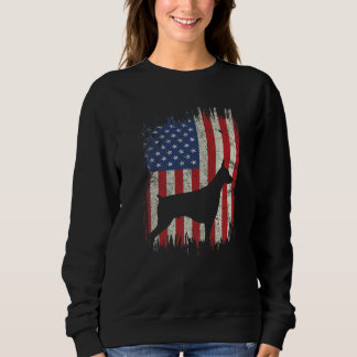 Sudadera 4th Of July Doberman American Flag Patriotic Dog L