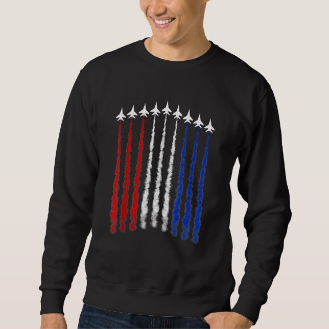 Sudadera 4th Of July Fighter Jet Airplane Flying American F (Anverso)