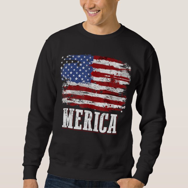 Sudadera 4th of July Independence Day US American Flag Patr (Anverso)