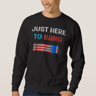 Sudadera 4th Of July Just Here To Bang Fireworks Men Women