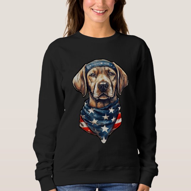 Sudadera 4th Of July  Men & Women American Flag Patriotic D (Anverso)
