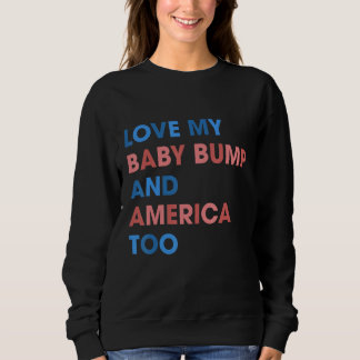 Sudadera 4th Of July Mom Fireworks Love My Baby Bump And Am