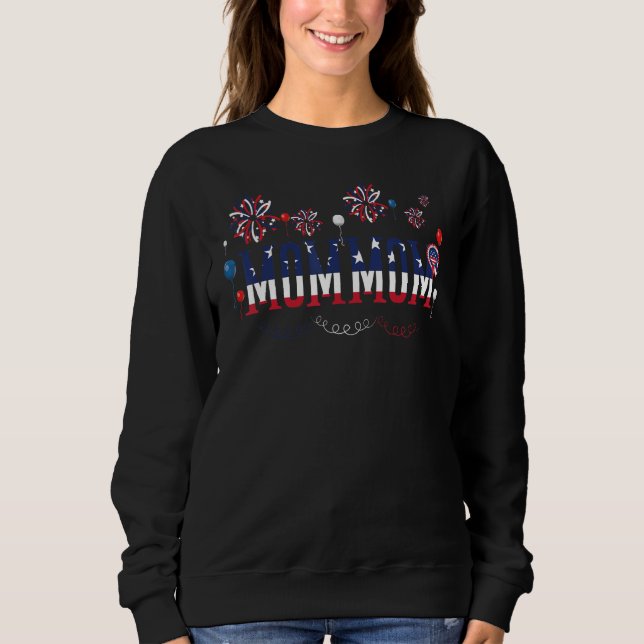 Sudadera 4th Of July Mommom Grandma Grandmother American Fl (Anverso)