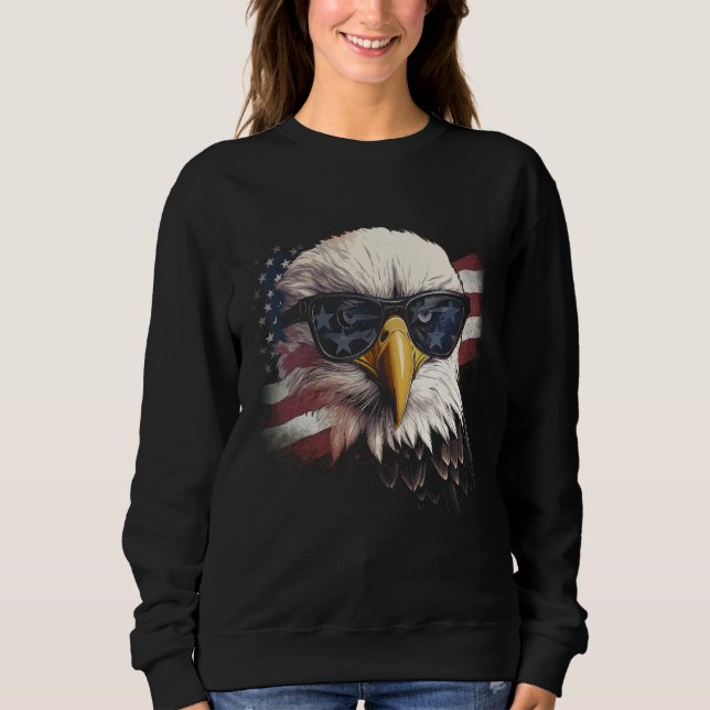 Sudadera 4th of July Patriotic  Bald Eagle  July 4th (Anverso)