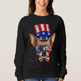 Sudadera 4th of July Patriotic Chihuahua American USA Flag 