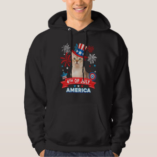 Sudadera 4th Of July Patriotic Day Singapura Cat Independen