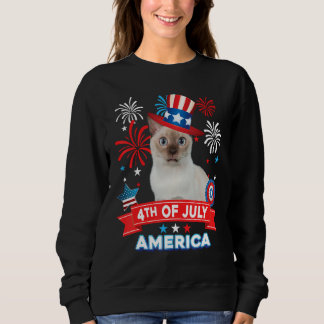 Sudadera 4th Of July Patriotic Day Tonkinese Cat Independen